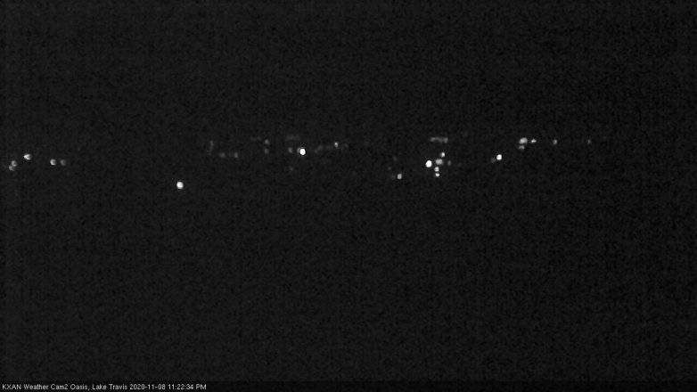 Lake Travis webcam, November 8, 2020 11:25 PM CT