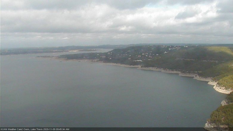 Lake Travis webcam, November 9, 2020 9:45 AM CT