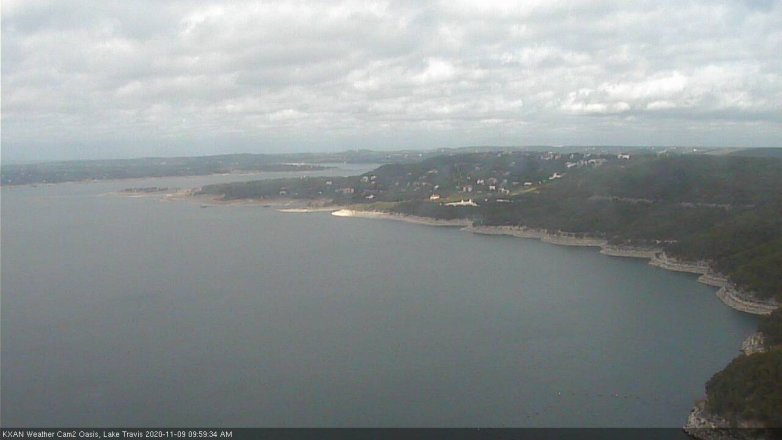 Lake Travis webcam, November 9, 2020 10:00 AM CT