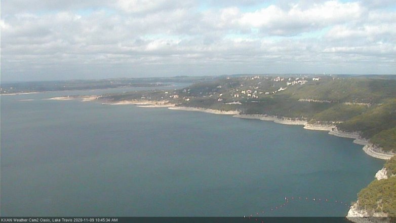 Lake Travis webcam, November 9, 2020 10:45 AM CT