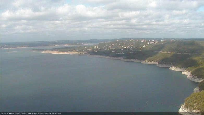 Lake Travis webcam, November 9, 2020 11:00 AM CT