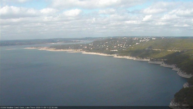 Lake Travis webcam, November 9, 2020 11:25 AM CT