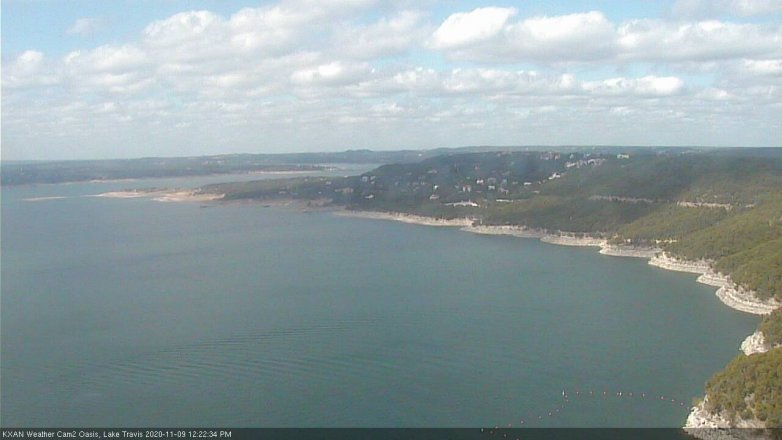 Lake Travis webcam, November 9, 2020 12:25 PM CT