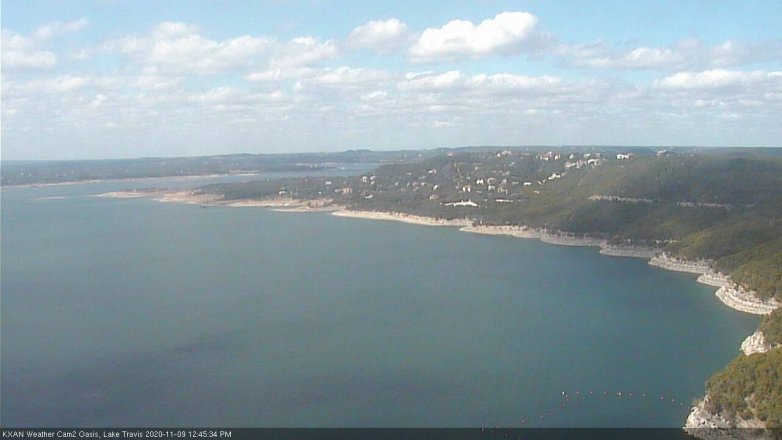 Lake Travis webcam, November 9, 2020 12:45 PM CT