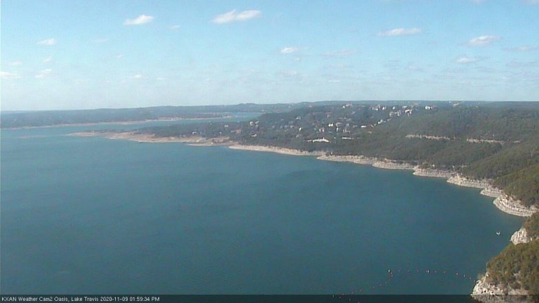 Lake Travis webcam, November 9, 2020 2:00 PM CT