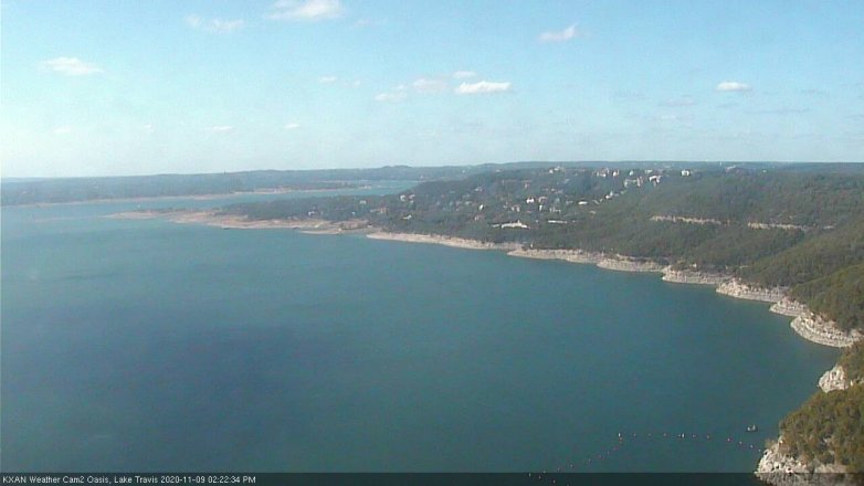 Lake Travis webcam, November 9, 2020 2:25 PM CT