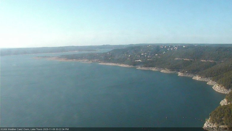 Lake Travis webcam, November 9, 2020 3:25 PM CT
