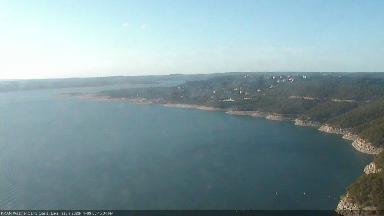 Lake Travis webcam, November 9, 2020 3:45 PM CT