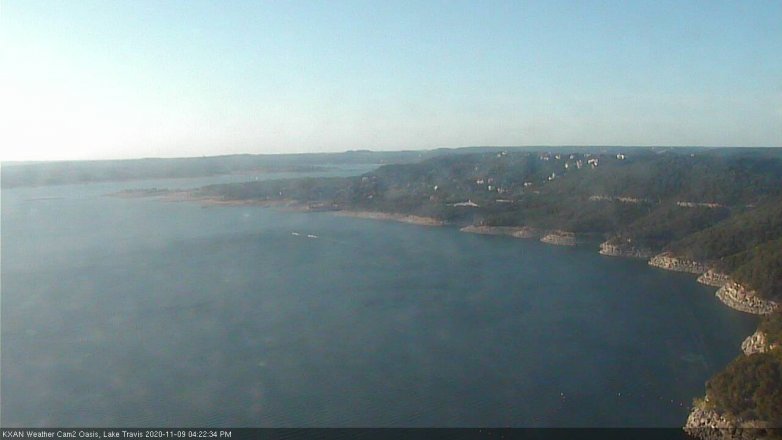 Lake Travis webcam, November 9, 2020 4:25 PM CT