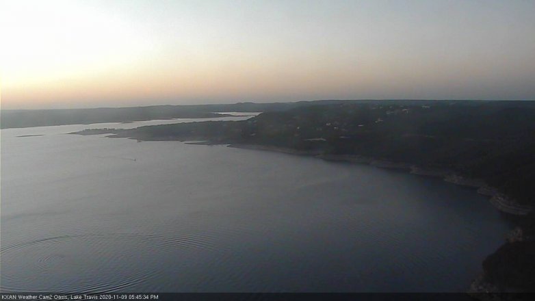 Lake Travis webcam, November 9, 2020 5:45 PM CT