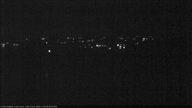 Lake Travis webcam, November 9, 2020 6:45 PM CT