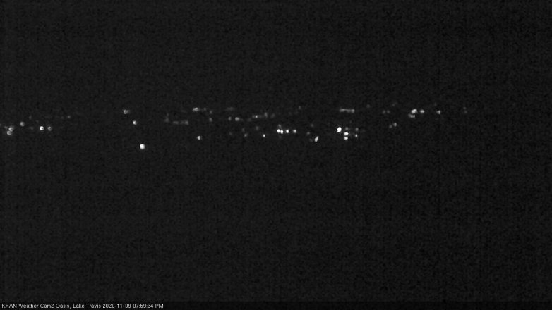 Lake Travis webcam, November 9, 2020 8:00 PM CT