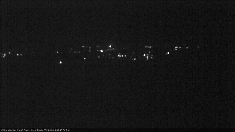 Lake Travis webcam, November 9, 2020 9:45 PM CT