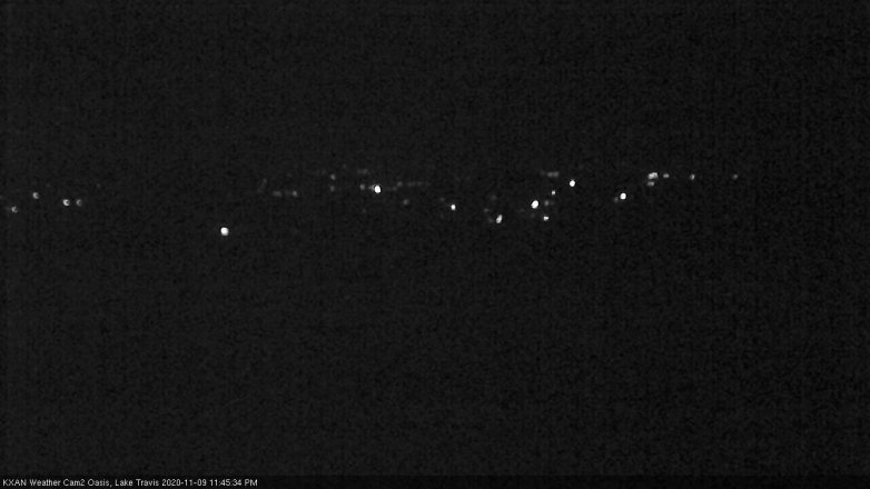 Lake Travis webcam, November 9, 2020 11:45 PM CT