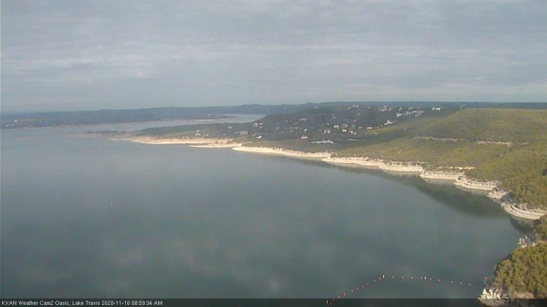 Lake Travis webcam, November 10, 2020 9:00 AM CT