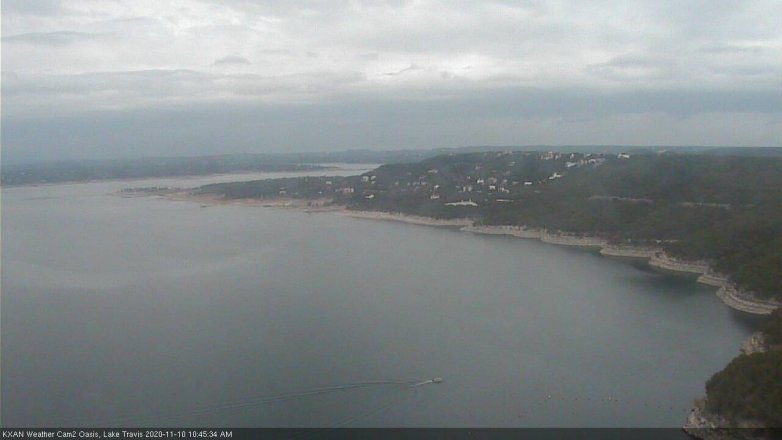 Lake Travis webcam, November 10, 2020 10:45 AM CT