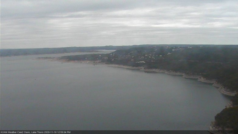 Lake Travis webcam, November 10, 2020 1:00 PM CT