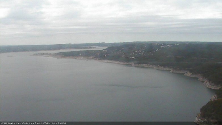 Lake Travis webcam, November 10, 2020 1:45 PM CT