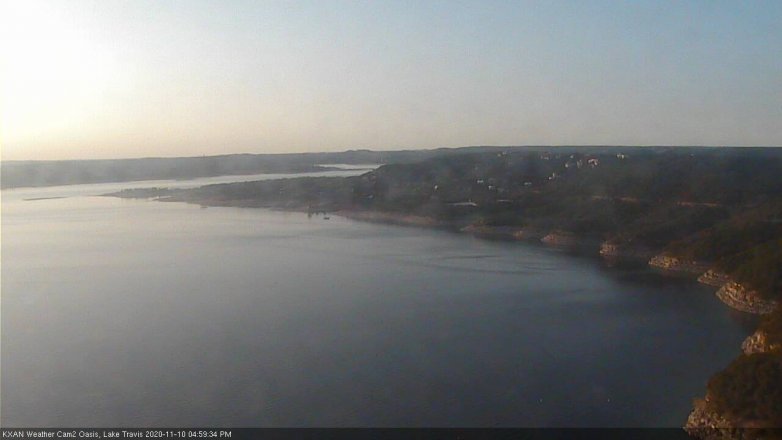 Lake Travis webcam, November 10, 2020 5:00 PM CT