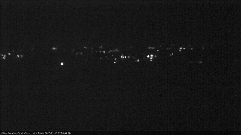 Lake Travis webcam, November 10, 2020 8:00 PM CT