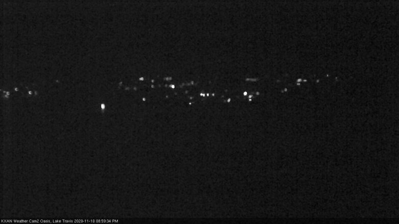 Lake Travis webcam, November 10, 2020 9:00 PM CT