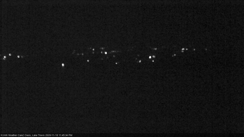 Lake Travis webcam, November 10, 2020 11:45 PM CT