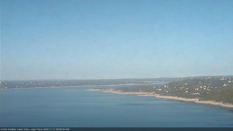 Lake Travis webcam, November 11, 2020 9:00 AM CT