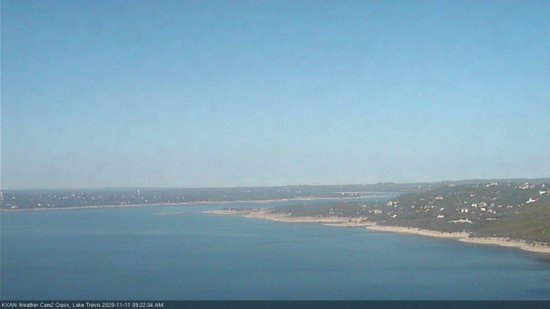 Lake Travis webcam, November 11, 2020 9:25 AM CT