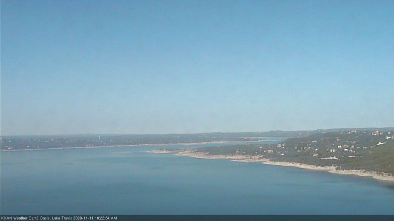 Lake Travis webcam, November 11, 2020 10:25 AM CT