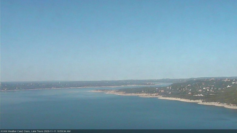 Lake Travis webcam, November 11, 2020 11:00 AM CT