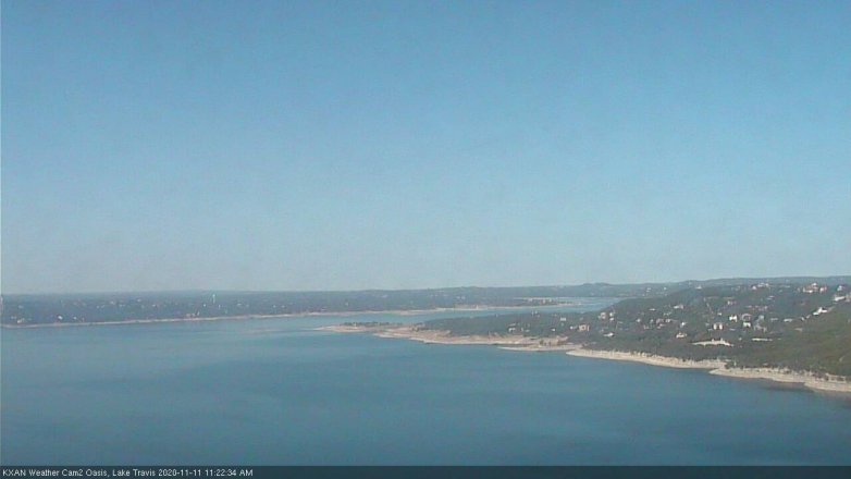 Lake Travis webcam, November 11, 2020 11:25 AM CT