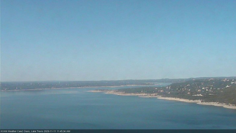 Lake Travis webcam, November 11, 2020 11:45 AM CT