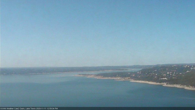 Lake Travis webcam, November 11, 2020 1:00 PM CT