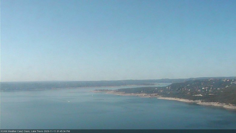 Lake Travis webcam, November 11, 2020 1:45 PM CT