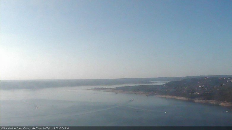 Lake Travis webcam, November 11, 2020 3:45 PM CT