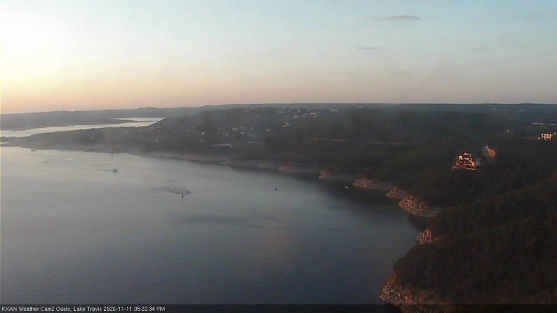 Lake Travis webcam, November 11, 2020 5:25 PM CT