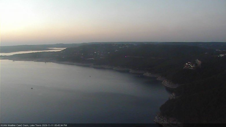 Lake Travis webcam, November 11, 2020 5:45 PM CT
