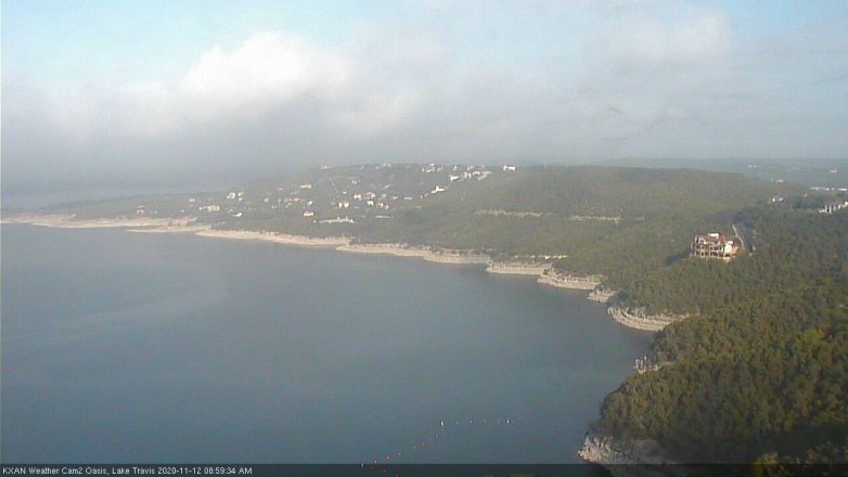 Lake Travis webcam, November 12, 2020 9:00 AM CT