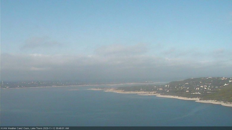 Lake Travis webcam, November 12, 2020 9:45 AM CT