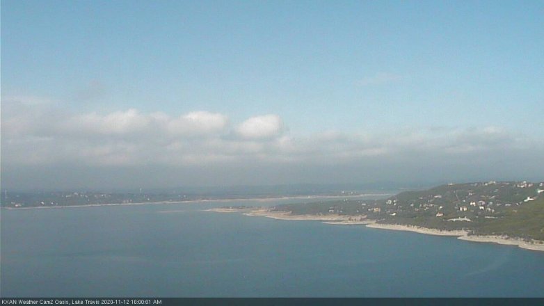 Lake Travis webcam, November 12, 2020 10:00 AM CT
