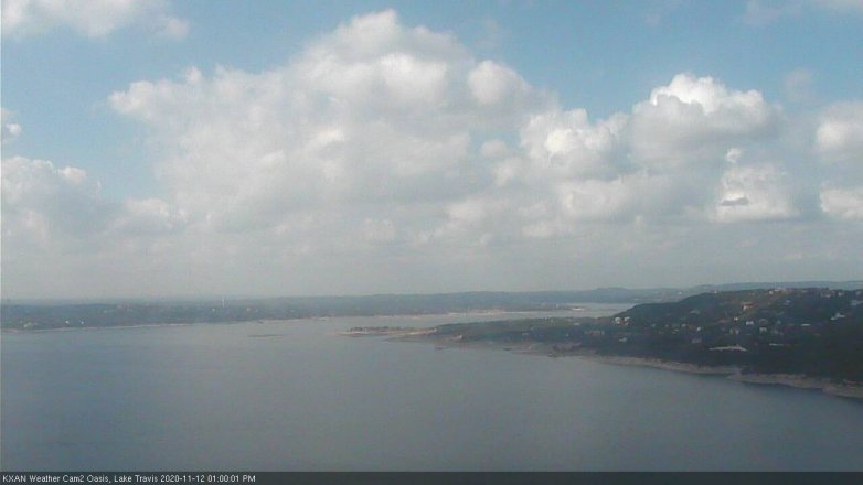 Lake Travis webcam, November 12, 2020 1:00 PM CT