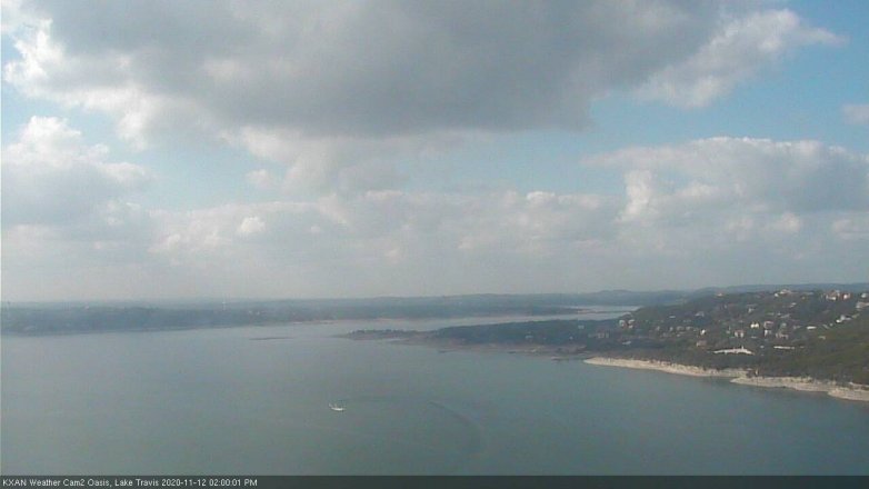 Lake Travis webcam, November 12, 2020 2:00 PM CT