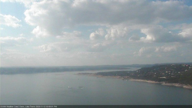 Lake Travis webcam, November 12, 2020 3:00 PM CT