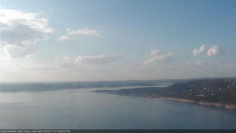 Lake Travis webcam, November 12, 2020 3:45 PM CT