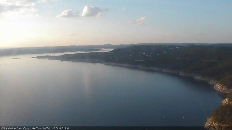 Lake Travis webcam, November 12, 2020 4:45 PM CT