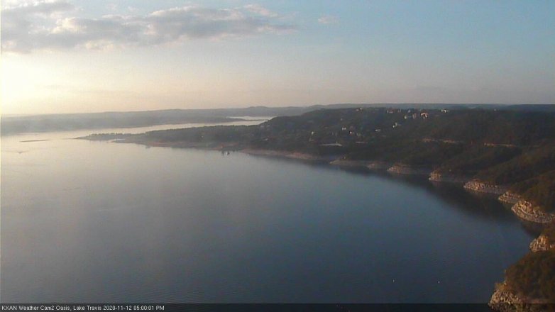 Lake Travis webcam, November 12, 2020 5:00 PM CT