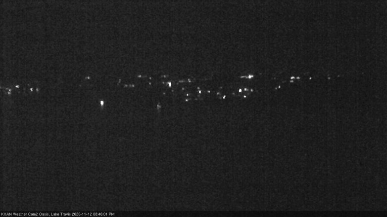 Lake Travis webcam, November 12, 2020 8:45 PM CT