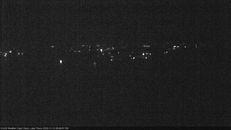 Lake Travis webcam, November 12, 2020 9:45 PM CT
