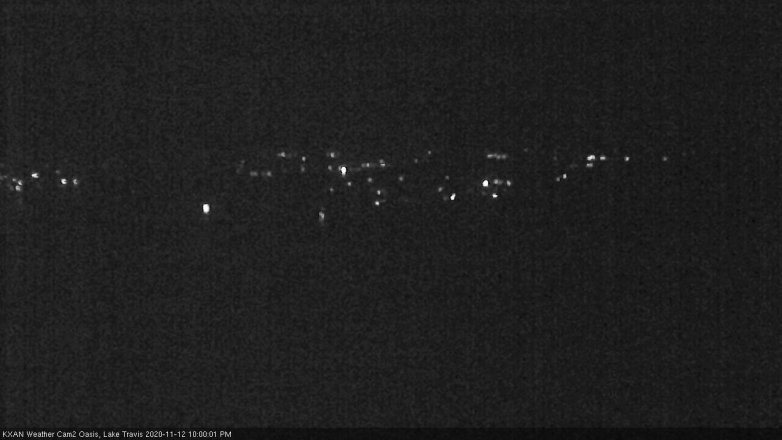 Lake Travis webcam, November 12, 2020 10:00 PM CT