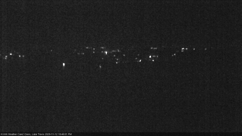 Lake Travis webcam, November 12, 2020 10:45 PM CT